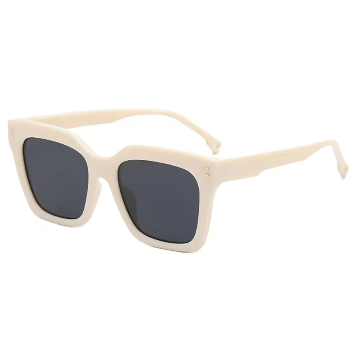 Lunettes de soleil pinigoon la numero 16 ecru de profil sur fond blanc