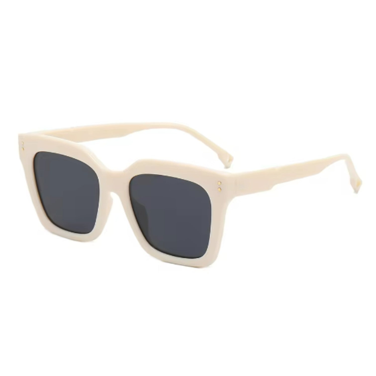 Lunettes de soleil pinigoon la numero 16 ecru de profil sur fond blanc