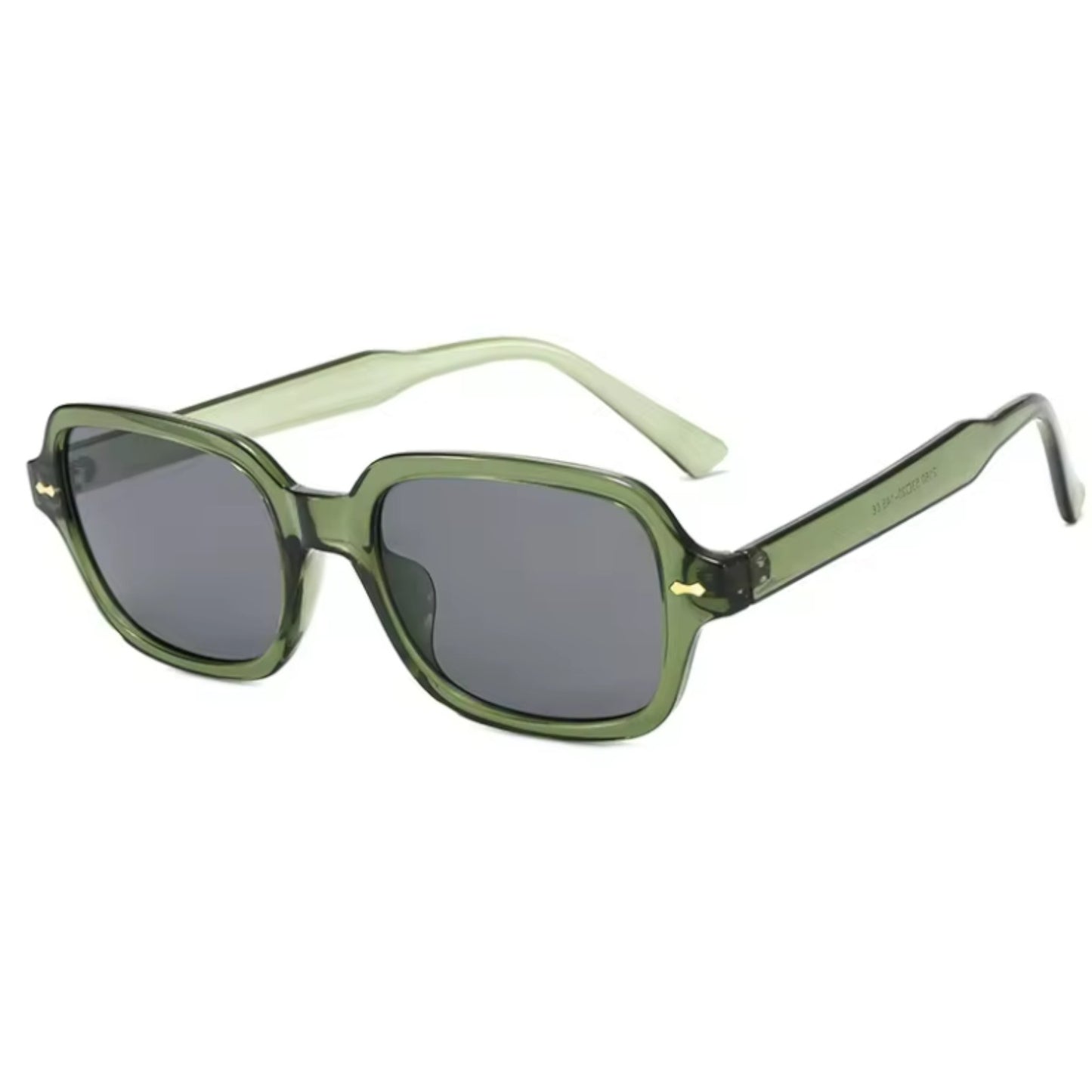 Lunettes de soleil pinigoon la numero 5 vert de profil sur fond blanc