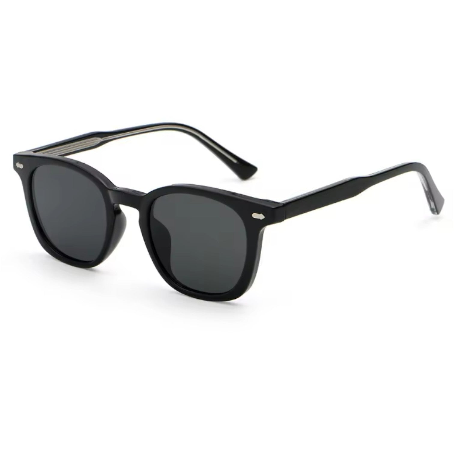 Lunettes de soleil pinigoon la numero 6 noir de profil sur fond blanc